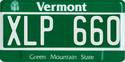 VT license plate XLP660