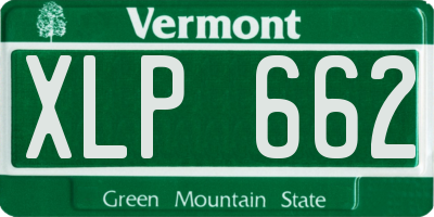 VT license plate XLP662