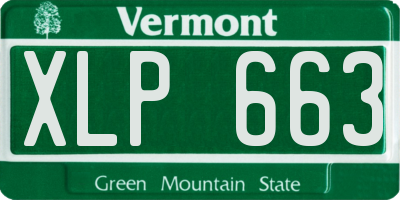 VT license plate XLP663