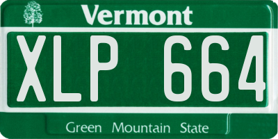 VT license plate XLP664