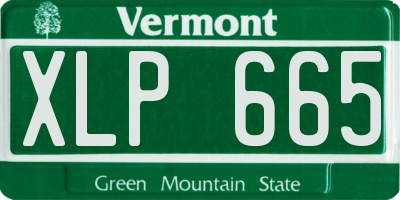 VT license plate XLP665