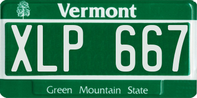 VT license plate XLP667