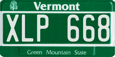 VT license plate XLP668