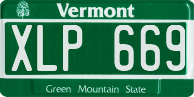 VT license plate XLP669