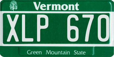 VT license plate XLP670