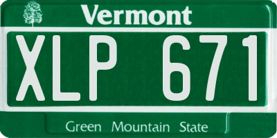 VT license plate XLP671