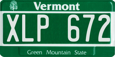 VT license plate XLP672