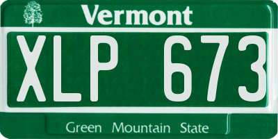 VT license plate XLP673