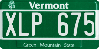 VT license plate XLP675