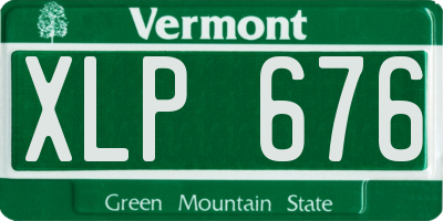 VT license plate XLP676