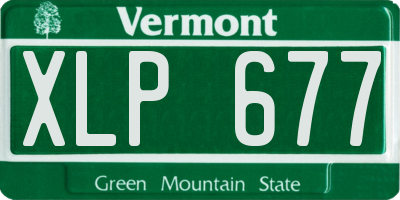 VT license plate XLP677