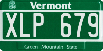 VT license plate XLP679