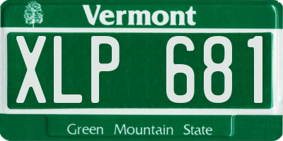 VT license plate XLP681