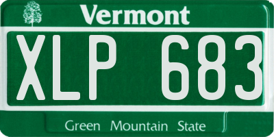 VT license plate XLP683