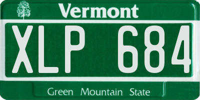 VT license plate XLP684
