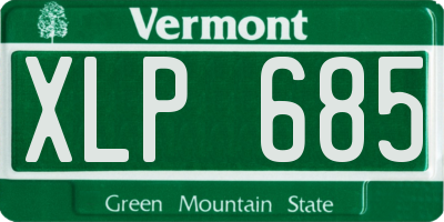 VT license plate XLP685