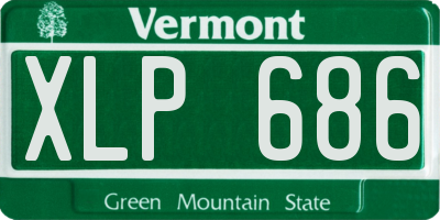 VT license plate XLP686