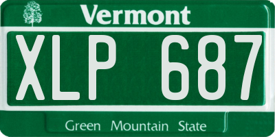 VT license plate XLP687
