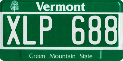 VT license plate XLP688