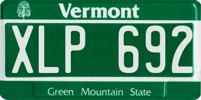 VT license plate XLP692