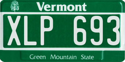 VT license plate XLP693