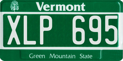 VT license plate XLP695