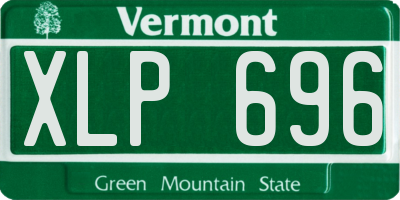 VT license plate XLP696