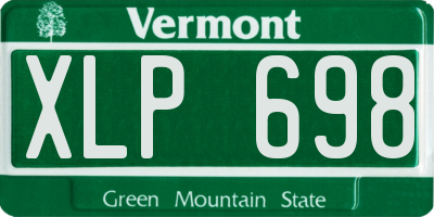 VT license plate XLP698