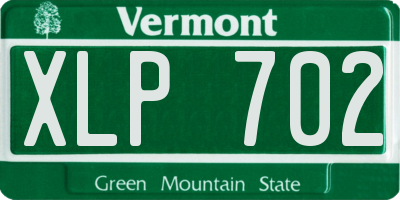 VT license plate XLP702