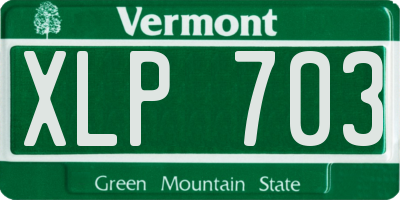 VT license plate XLP703