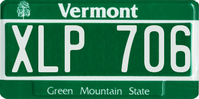 VT license plate XLP706