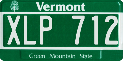 VT license plate XLP712