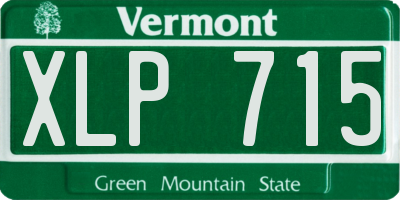 VT license plate XLP715