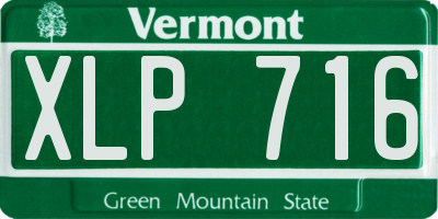 VT license plate XLP716