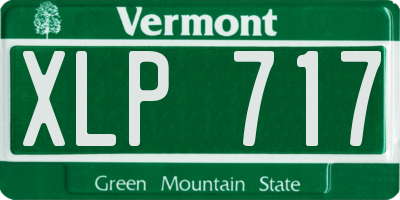 VT license plate XLP717