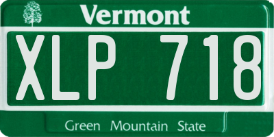 VT license plate XLP718