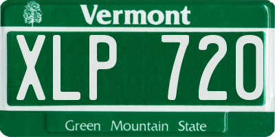 VT license plate XLP720