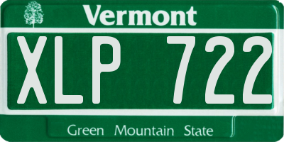 VT license plate XLP722
