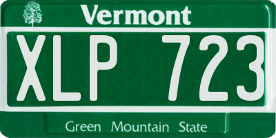 VT license plate XLP723