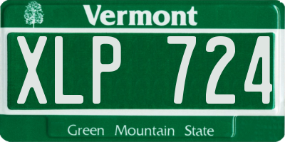 VT license plate XLP724