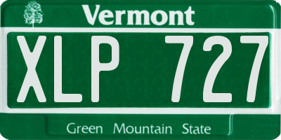 VT license plate XLP727