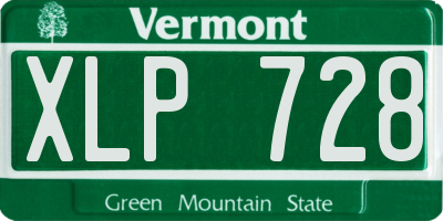 VT license plate XLP728