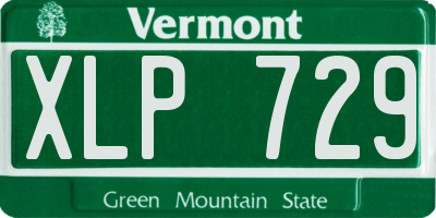 VT license plate XLP729