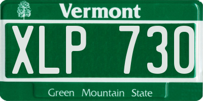 VT license plate XLP730