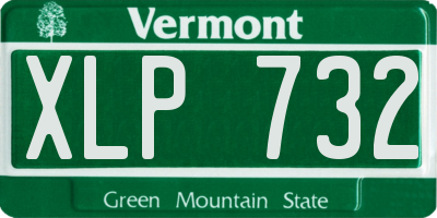 VT license plate XLP732
