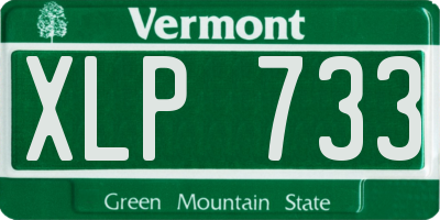VT license plate XLP733