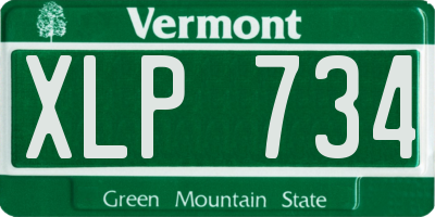 VT license plate XLP734
