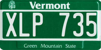 VT license plate XLP735