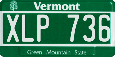 VT license plate XLP736