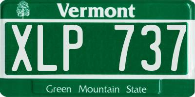 VT license plate XLP737